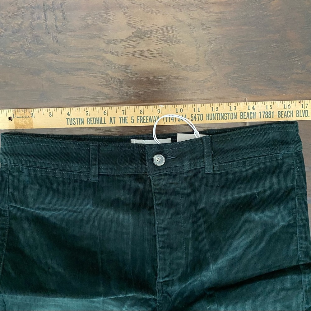 New Everlane woman’s corduroy straight relaxed dark green pant size 6 available - Picture 11 of 15
